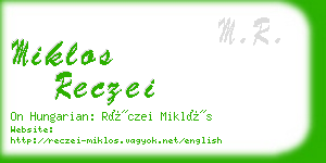 miklos reczei business card